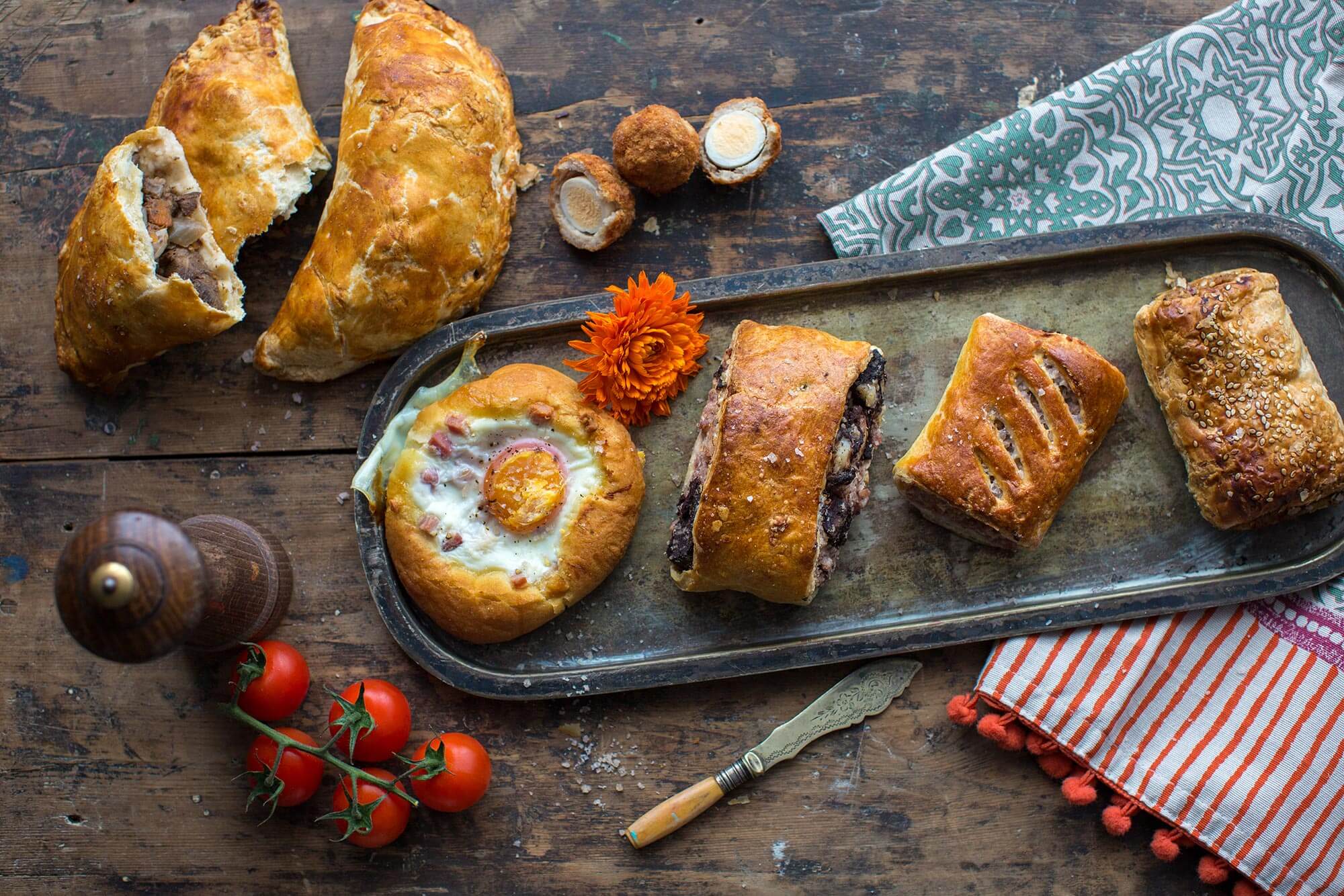 Pasties, Pastries and sausage rolls